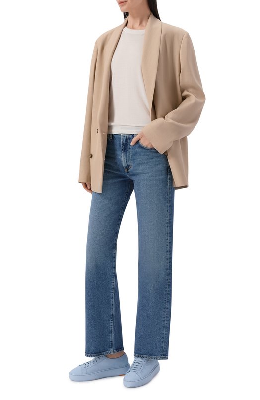 Замшевые кеды Santoni WBCG61322CIETT0Y Голубой  WBCG61322CIETT0Y Фото 3