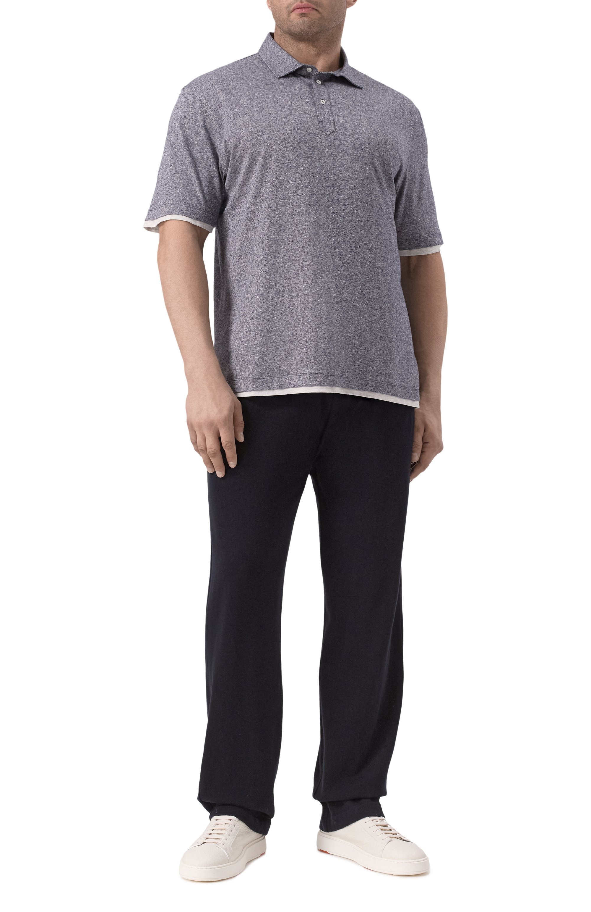 Поло изо льна и хлопка BRUNELLO CUCINELLI, арт. MW8353966W, фото 2