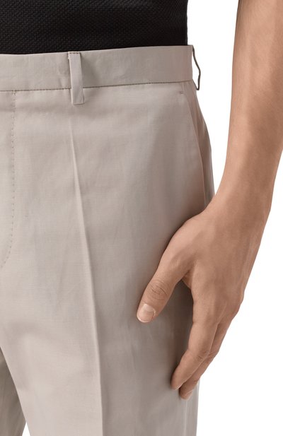 Брюки из хлопка и льна CORNELIANI, арт. 254H32-2514111, фото 5