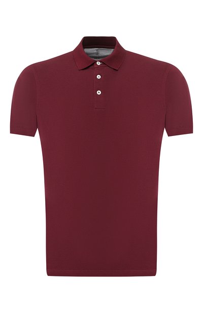Хлопковое поло BRUNELLO CUCINELLI бордового цвета по цене 45600 руб., арт. M0T638307, фото 1 Хлопковое поло BRUNELLO CUCINELLI, арт. M0T638307, фото 1