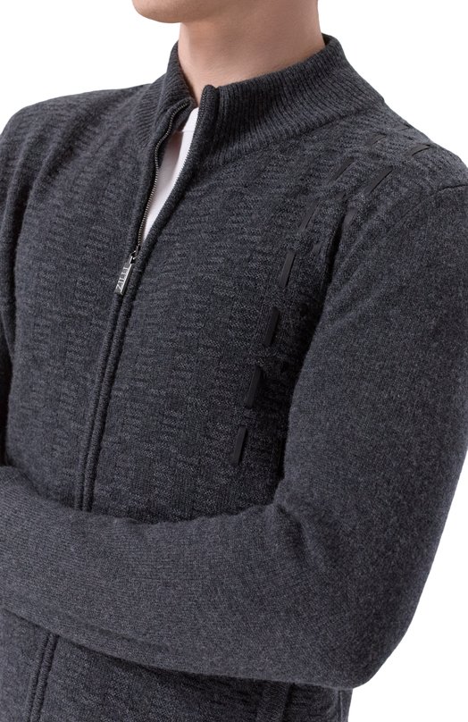 Кардиган из кашемира и шерсти Zilli KZMC01M0350VLST00 Серый  KZMC01M0350VLST00 Фото 5