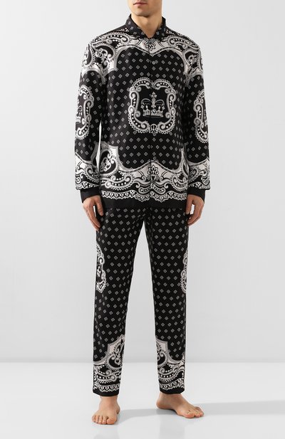 Шелковые домашние брюки DOLCE & GABBANA, арт. GYB0HT/FI1KU, фото 2