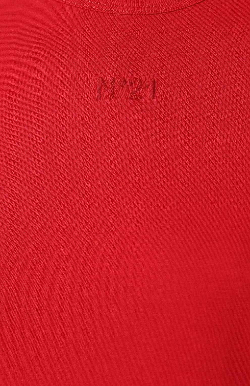 Хлопковая футболка N21 красного цвета по цене 46350 руб., арт. 19E N2M0/F021/4157, фото 5 Хлопковая футболка N21, арт. 19E N2M0/F021/4157, фото 5
