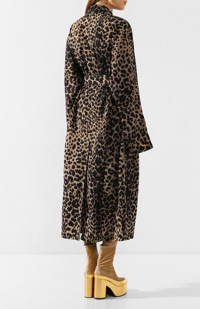 Плащ с поясом DRIES VAN NOTEN леопардового цвета по цене 197500 руб., арт. 201-10230-9087, фото 4 Плащ с поясом DRIES VAN NOTEN, арт. 201-10230-9087, фото 4
