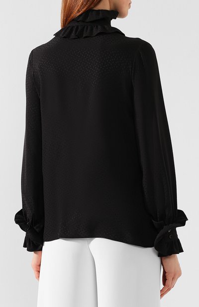 Шелковая блузка SAINT LAURENT, арт. 563085/Y334T, фото 4