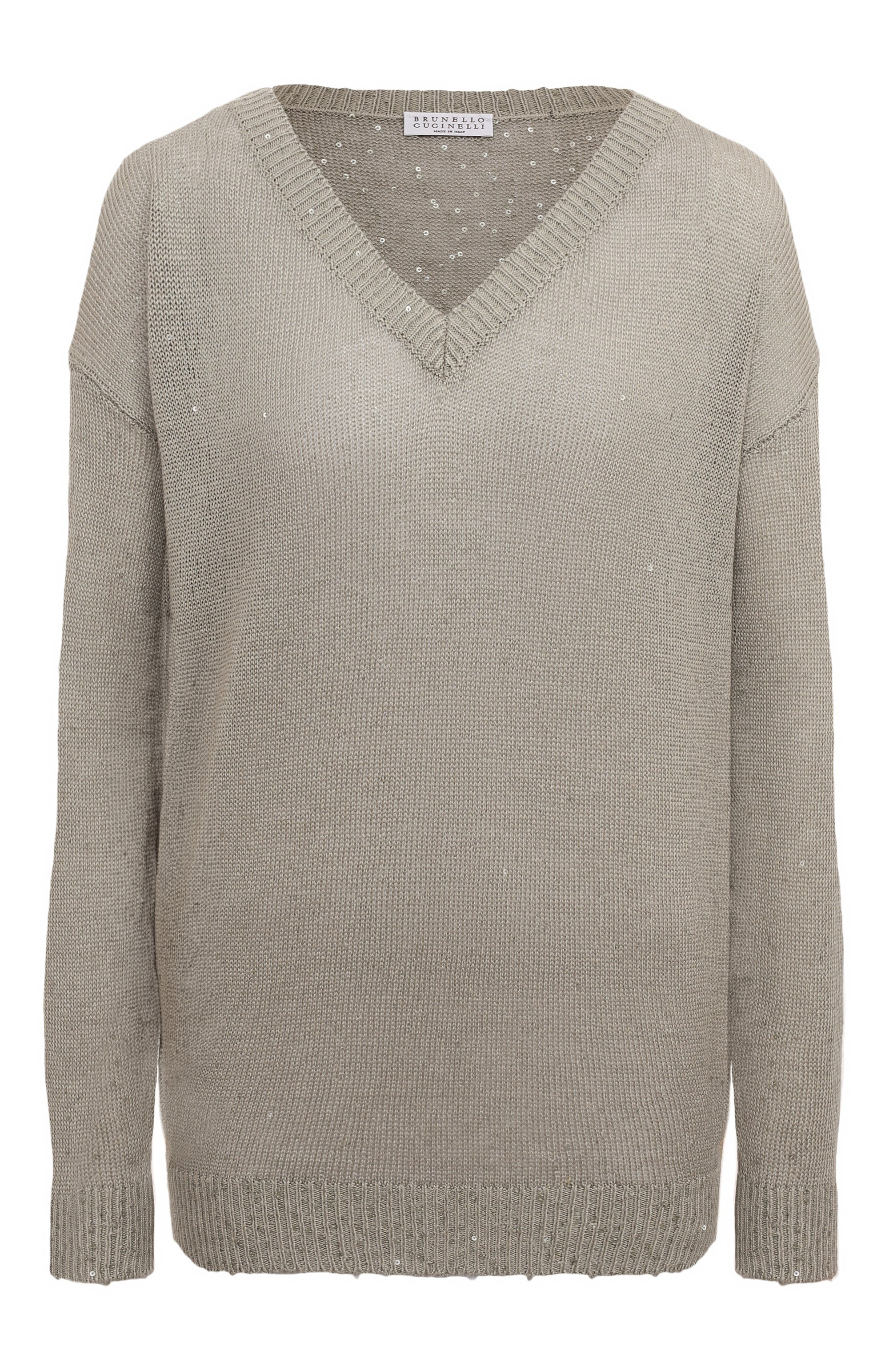Пуловер изо льна и шелка BRUNELLO CUCINELLI, арт. M1000B1033, фото 1
