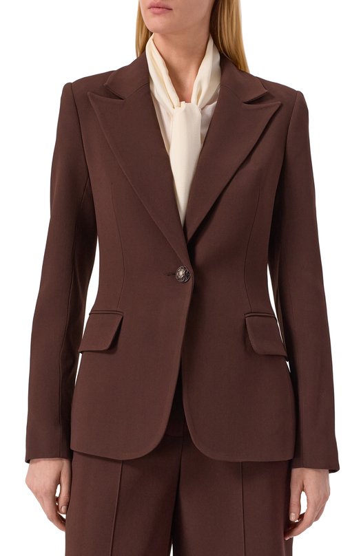Жакет из вискозы Elie Saab J0003NF25CD023 Коричневый  J0003NF25CD023 Фото 3