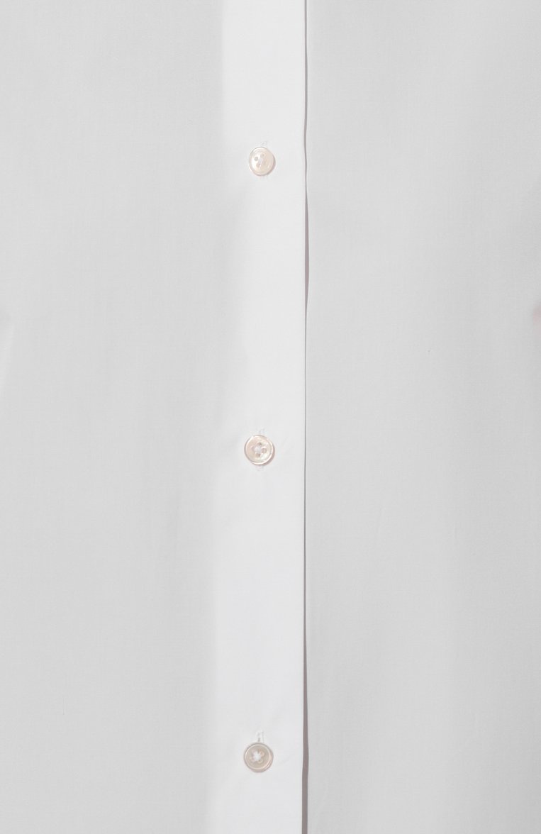 Женская хлопковая рубашка JIL SANDER белого цвета, арт. J04DL0003/J45001 | Фото 5 (Длина (для топов): Удлиненные; Рукава: Длинные; Материал внешний: Хлопок; Женское Кросс-КТ: Рубашка-одежда; Принт: Без принта; Материал сплава: Проставлено; Драгоценные камни: Проставлено; Стили: Классический)
