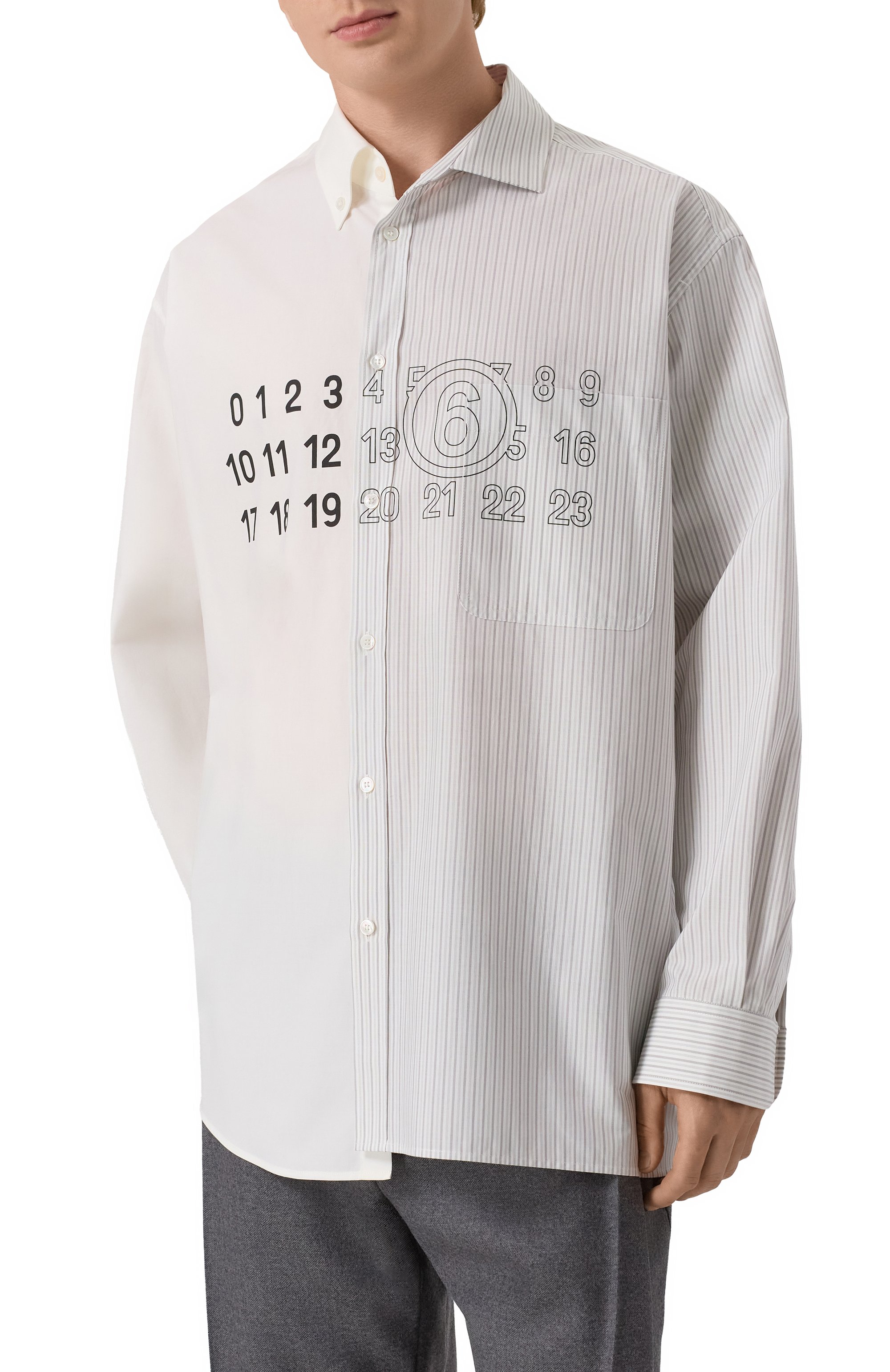 Хлопковая рубашка MM6, арт. SH0DT0025/MTN085, фото 3