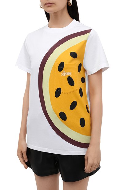 Хлопковая футболка loewe x paula's ibiza LOEWE белого цвета по цене 39950 руб., арт. S616Y22X21, фото 3 Хлопковая футболка loewe x paula's ibiza LOEWE, арт. S616Y22X21, фото 3