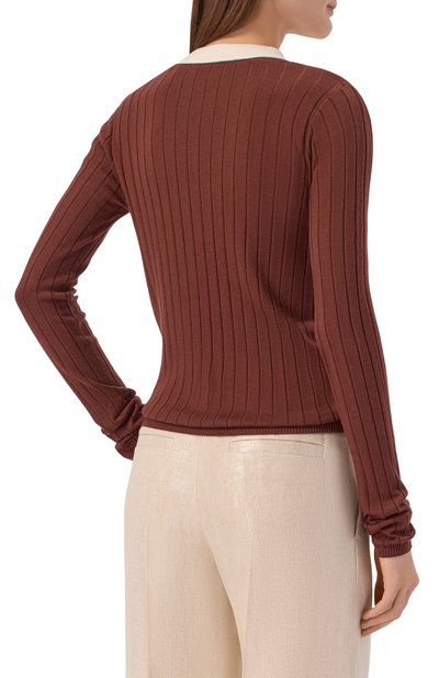 Кардиган из шерсти и кашемира BRUNELLO CUCINELLI коричневого цвета по цене 282000 руб., арт. M14817206, фото 4 Кардиган из шерсти и кашемира BRUNELLO CUCINELLI, арт. M14817206, фото 4