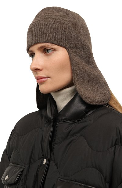 Кашемировая шапка-ушанка TEGIN коричневого цвета по цене 16280 руб., арт. 5603-3098, фото 2 Кашемировая шапка-ушанка TEGIN, арт. 5603-3098, фото 2