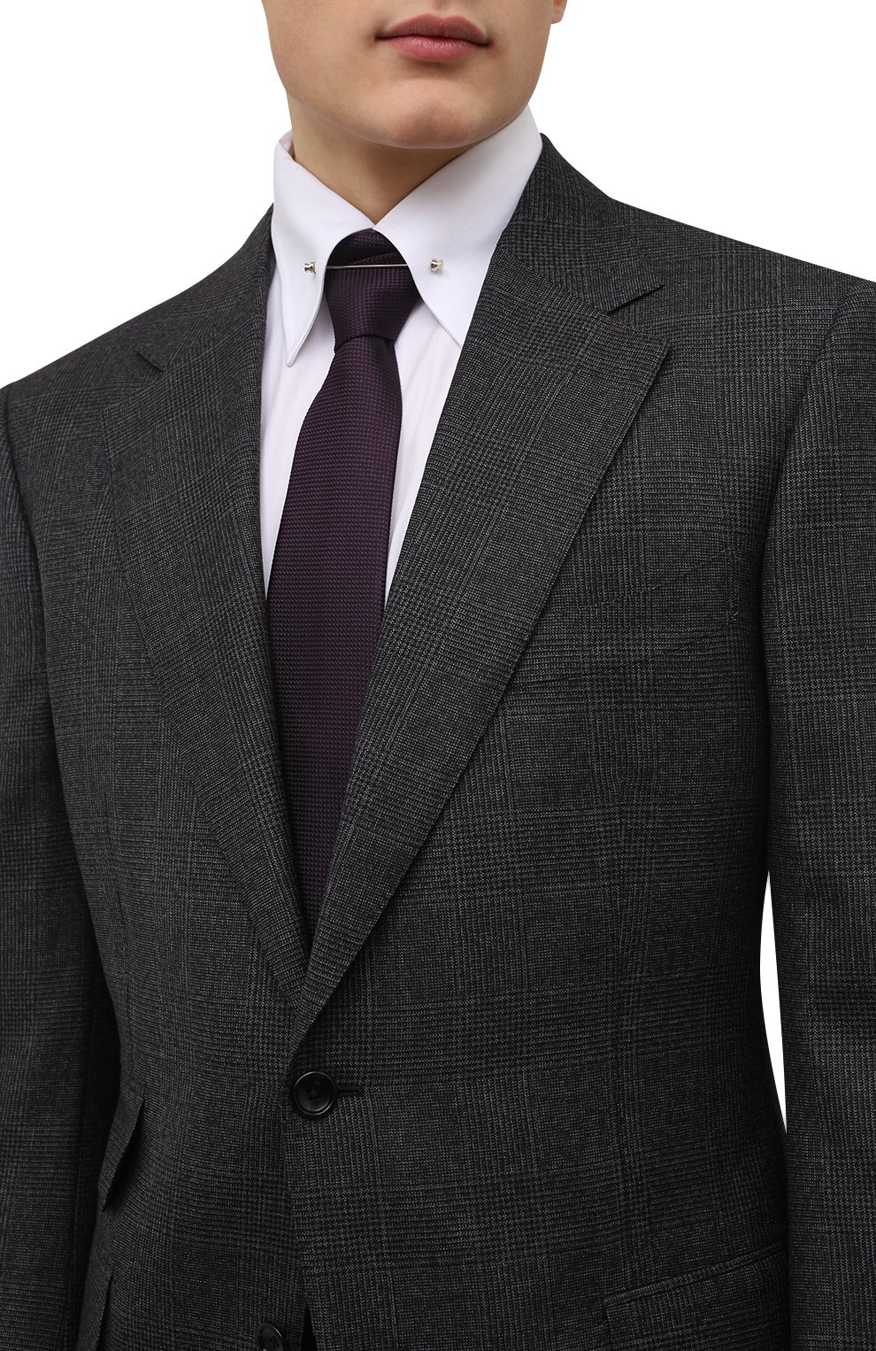 Шелковый галстук ZEGNA фиолетового цвета по цене 19950 руб., арт. Z3D00T/1UM, фото 2 Шелковый галстук ZEGNA, арт. Z3D00T/1UM, фото 2