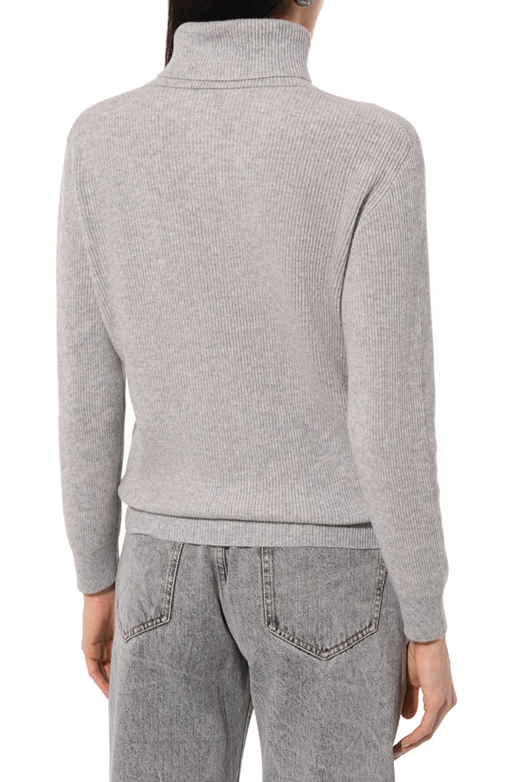 Кашемировая водолазка BRUNELLO CUCINELLI серого цвета по цене 184500 руб., арт. M12175403, фото 4 Кашемировая водолазка BRUNELLO CUCINELLI, арт. M12175403, фото 4