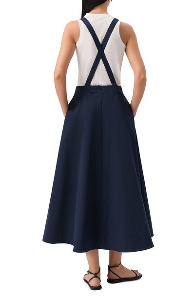 Хлопковое платье 12 STOREEZ темно-синего цвета по цене 21000 руб., арт. 131496, фото 4 Хлопковое платье 12 STOREEZ, арт. 131496, фото 4