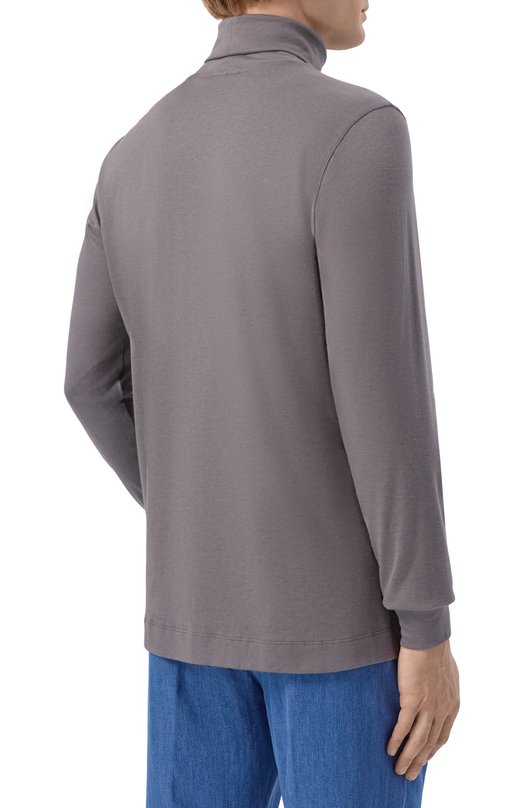 Водолазка из хлопка и кашемира Van Laack VL-PELIN01-XX/180083_001 Серый  VL-PELIN01-XX/180083_001 Фото 4