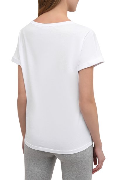 Хлопковая футболка EMPORIO ARMANI белого цвета по цене 8995 руб., арт. 164340/1P255, фото 4 Хлопковая футболка EMPORIO ARMANI, арт. 164340/1P255, фото 4
