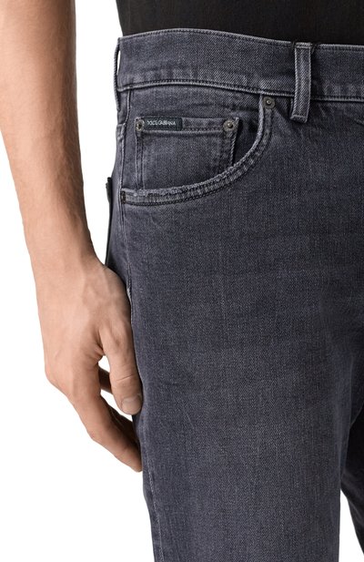 Джинсы slim DOLCE & GABBANA темно-серого цвета по цене 98950 руб., арт. GY07CZ/G80W1, фото 5 Джинсы slim DOLCE & GABBANA, арт. GY07CZ/G80W1, фото 5