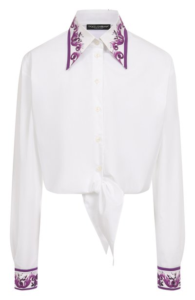 Женская хлопковая блузка DOLCE & GABBANA, арт. F5P61T/GDDC2