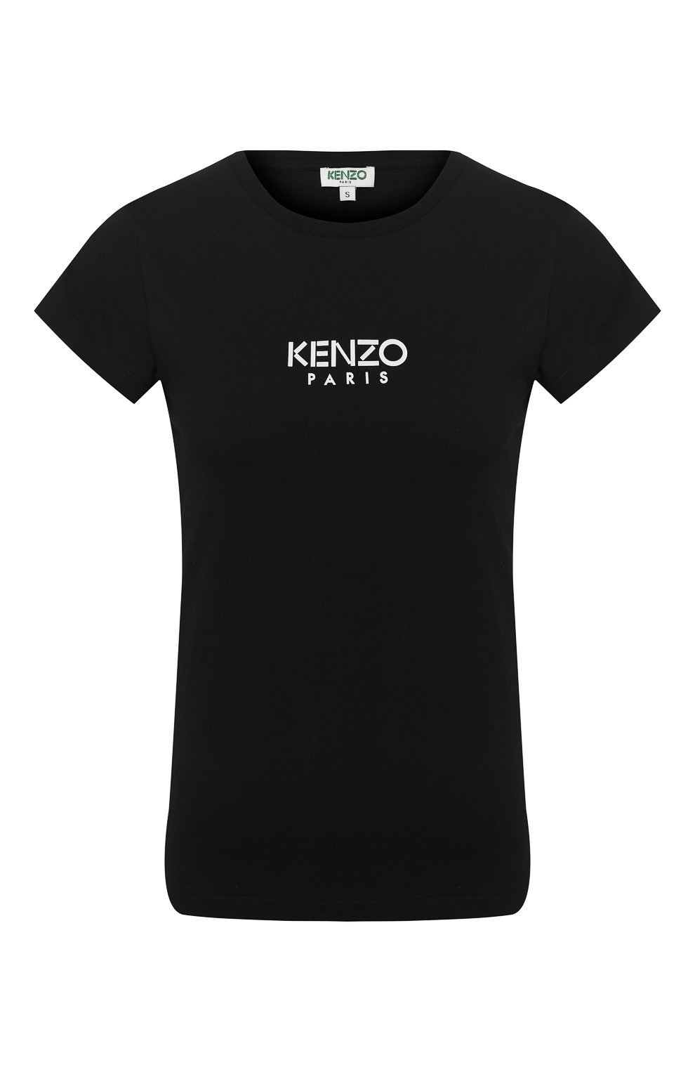 Хлопковая футболка KENZO черного цвета по цене 9950 руб., арт. FA52TS710937, фото 1 Хлопковая футболка KENZO, арт. FA52TS710937, фото 1