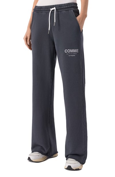 Хлопковые брюки COMME DES FUCKDOWN темно-серого цвета по цене 18300 руб., арт. CFABW01581, фото 3 Хлопковые брюки COMME DES FUCKDOWN, арт. CFABW01581, фото 3