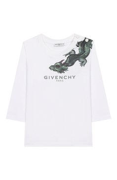 Детский хлопковый лонгслив GIVENCHY белого цвета, арт. H05092 | Фото 1 (Кросс-КТ НВ: Лонгслив; Материал сплава: Проставлено, Проверено; Нос: Не проставлено; Материал внешний: Хлопок; Статус проверки: Проверено, Проверена категория; Ростовка одежда: 18 мес | 86 см)