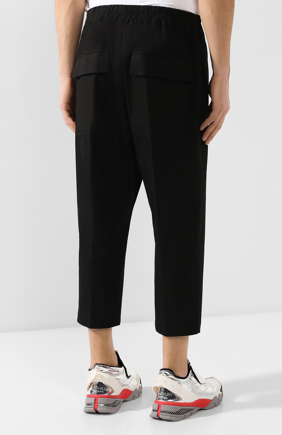 Укороченные брюки из хлопка RICK OWENS, арт. RU19S2395/TE, фото 4