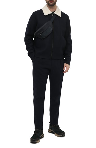 Текстильная поясная сумка BOSS темно-серого цвета по цене 19650 руб., арт. 50466407, фото 3 Текстильная поясная сумка BOSS, арт. 50466407, фото 3