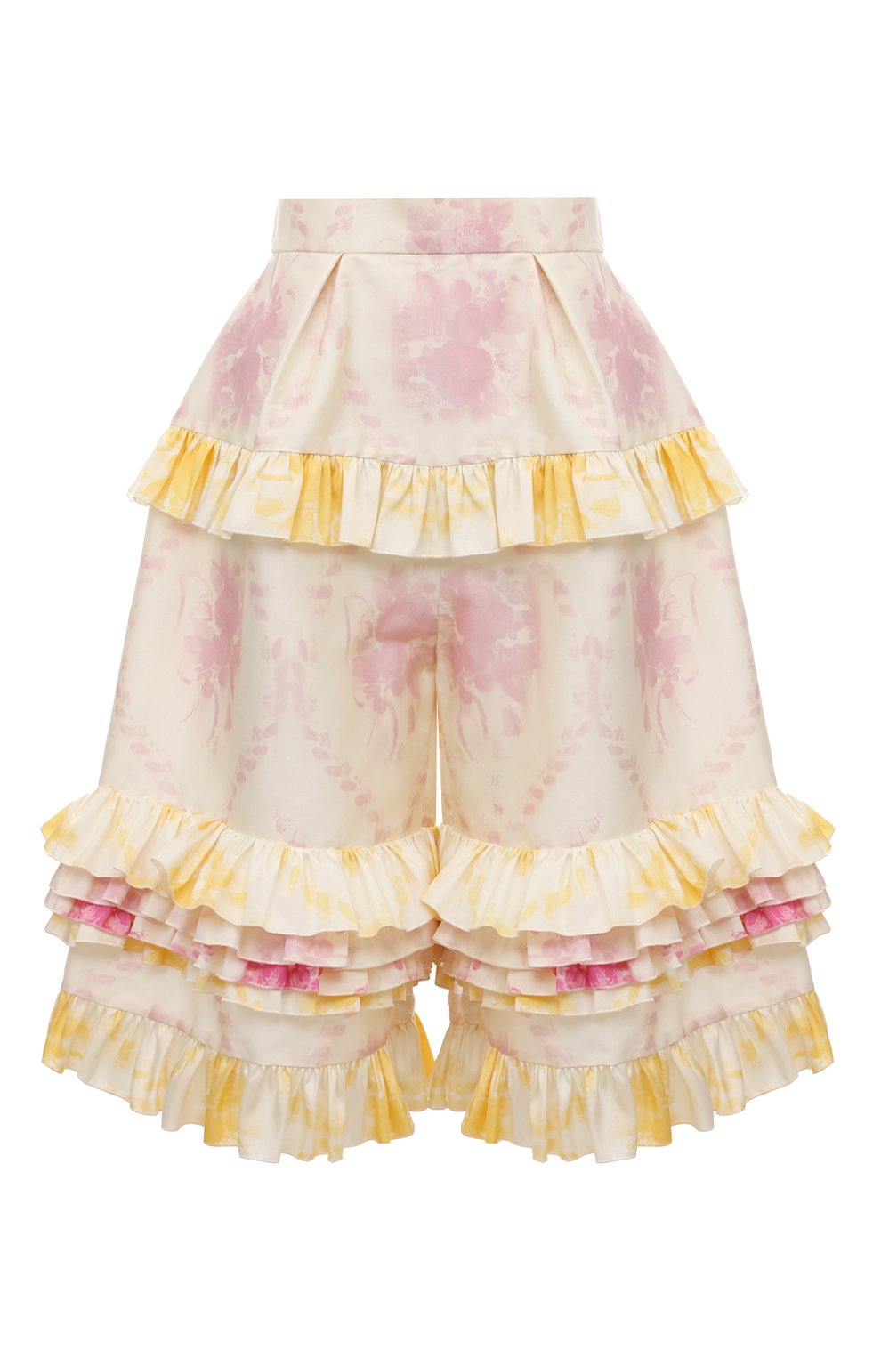 Шелковые шорты ULYANA SERGEENKO кремового цвета по цене 135000 руб., арт. SHS005SS23P1925Т23, фото 1 Шелковые шорты ULYANA SERGEENKO, арт. SHS005SS23P1925Т23, фото 1