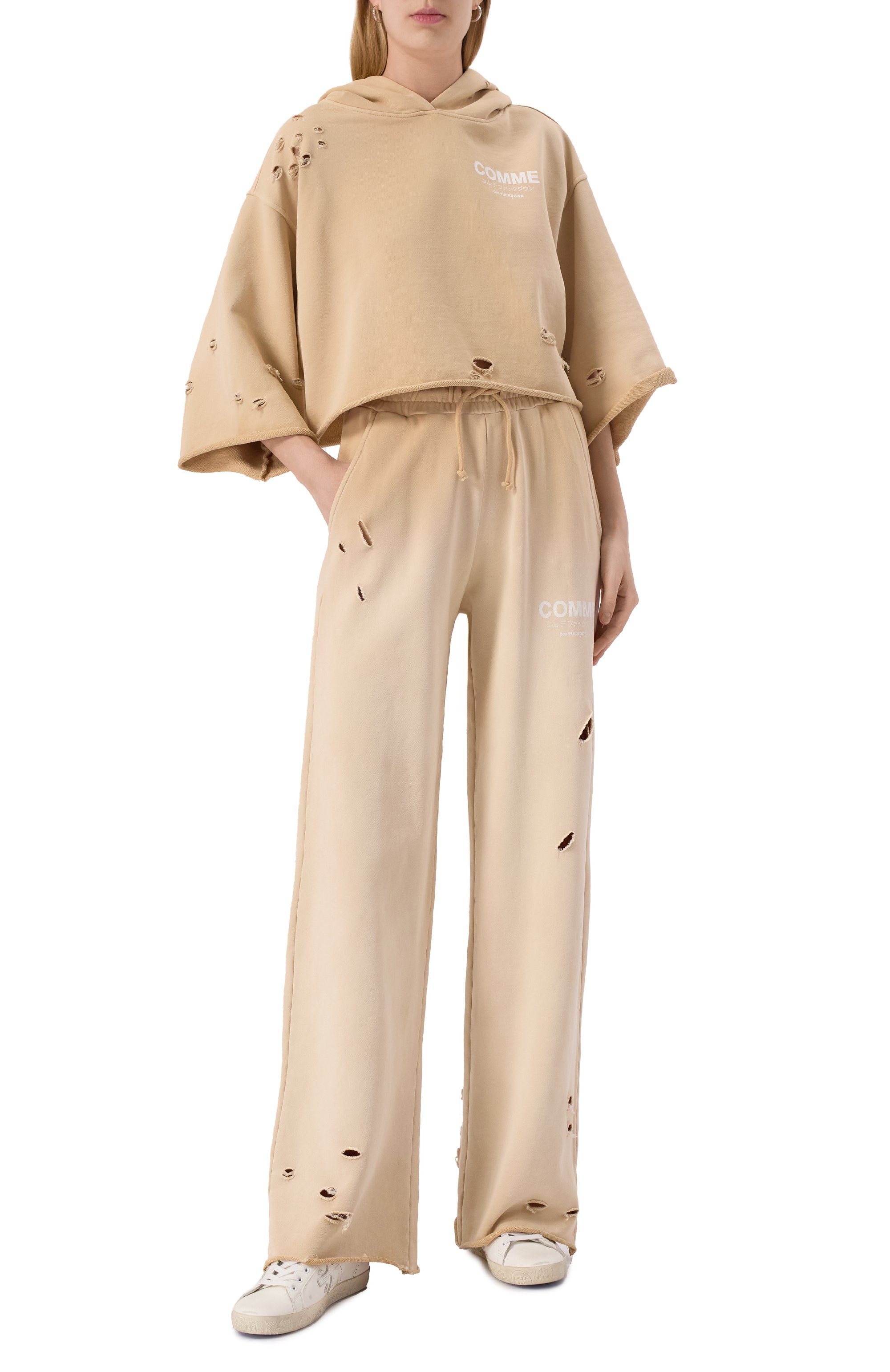 Хлопковые брюки COMME DES FUCKDOWN, арт. CFABW01237, фото 2