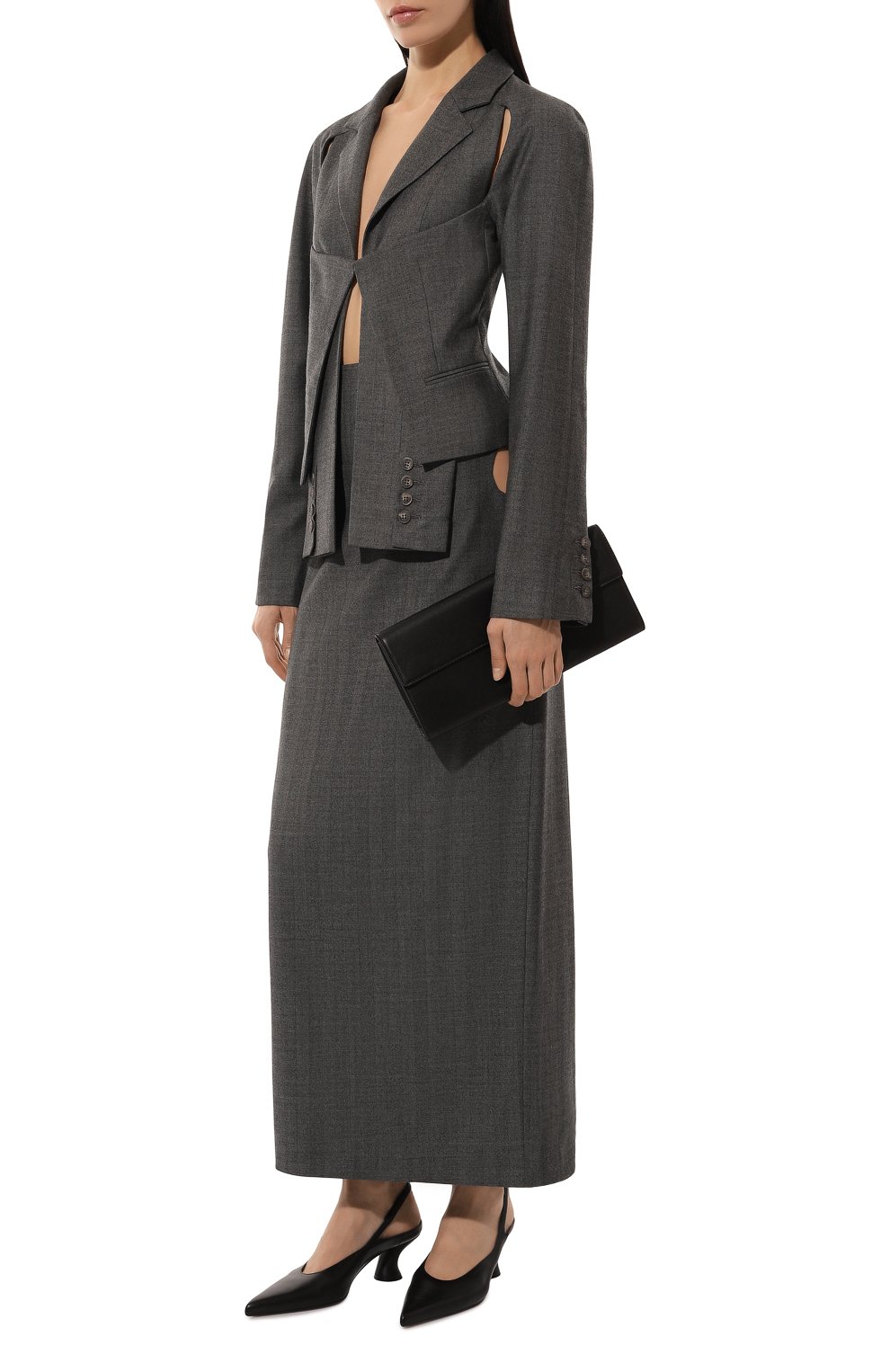 Юбка RED SEPTEMBER серого цвета по цене 21000 руб., арт. 924.02.SKT01.05, фото 2 Юбка RED SEPTEMBER, арт. 924.02.SKT01.05, фото 2