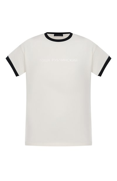 Хлопковая футболка ГОША РУБЧИНСКИЙ, арт. TSH_0702_IVORY