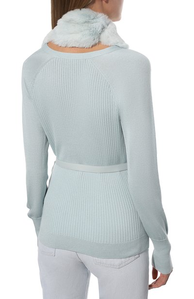 Кардиган с воротником из меха шиншиллы LORO PIANA, арт. FAF6112, фото 4