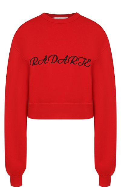 Укороченный свитшот свободного кроя с круглым вырезом RODARTE, арт. E107, фото 1