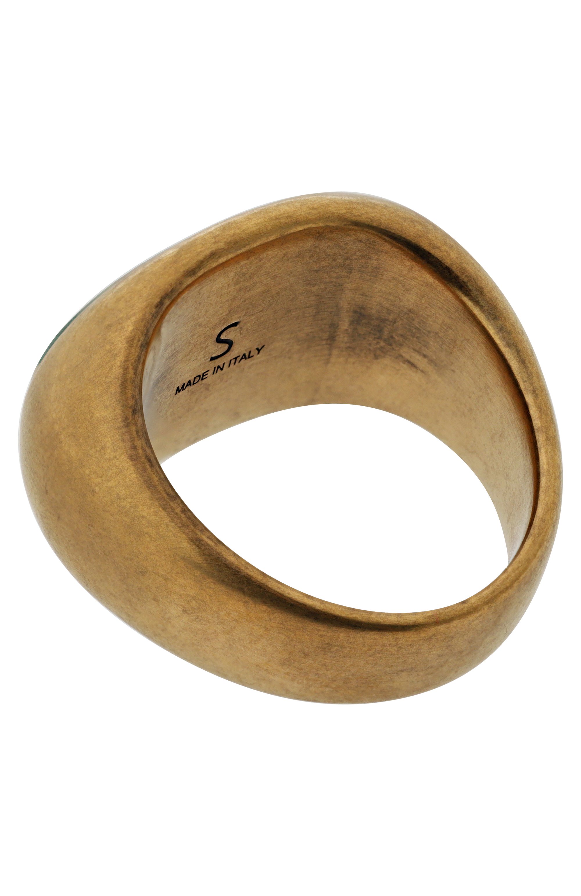 Кольцо DRIES VAN NOTEN зеленого цвета по цене 42650 руб., арт. 251-028202-092, фото 3 Кольцо DRIES VAN NOTEN, арт. 251-028202-092, фото 3