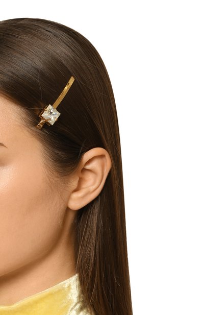 Комплект из двух заколок для волос MIU MIU золотого цвета по цене 52000 руб., арт. 5JF112-2DQ3-F0NXA, фото 2 Комплект из двух заколок для волос MIU MIU, арт. 5JF112-2DQ3-F0NXA, фото 2