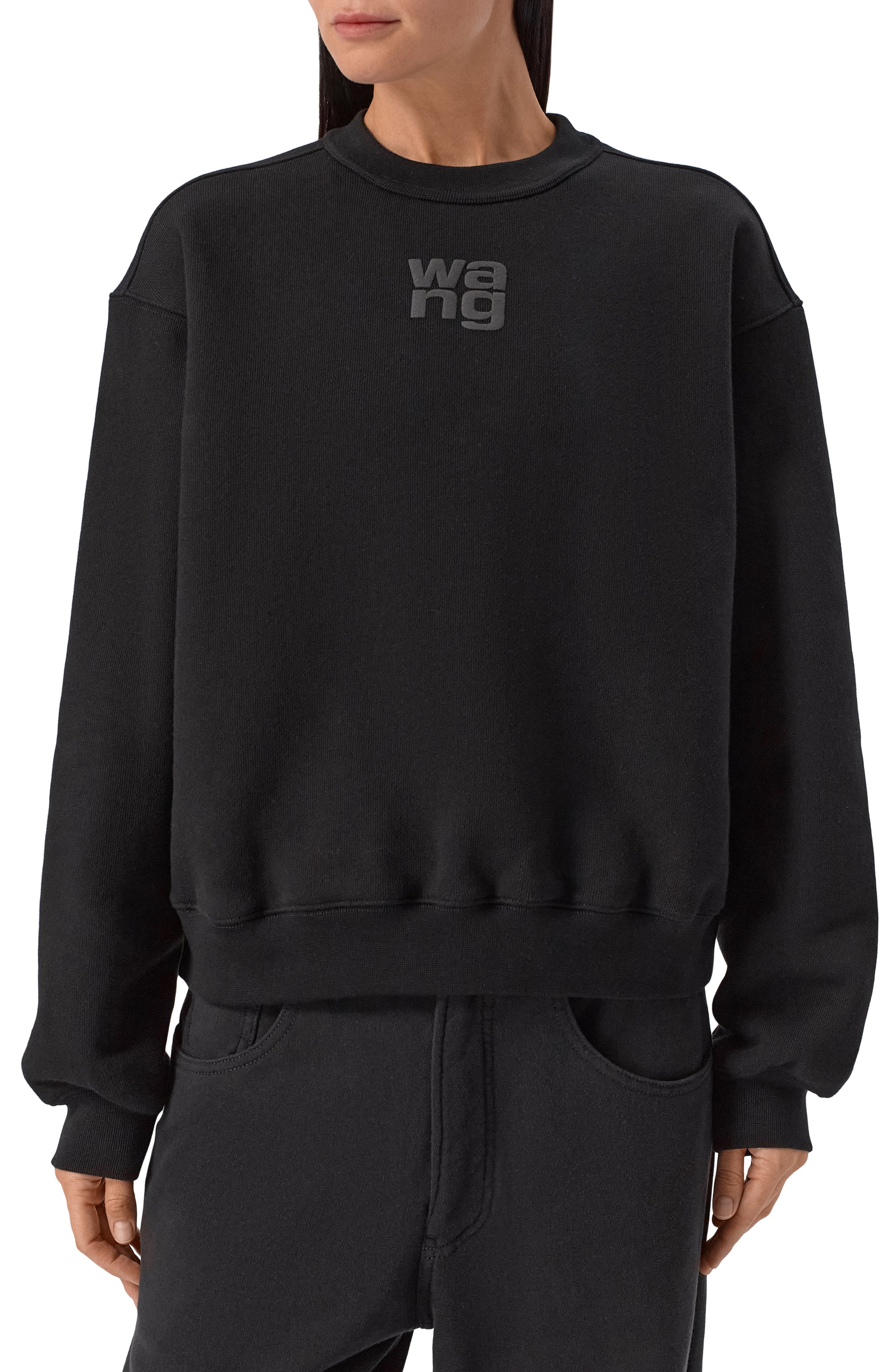 Хлопковый свитшот ALEXANDERWANG.T, арт. 4CC3241508, фото 3