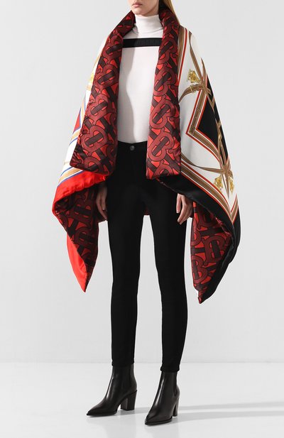 Шелковая накидка BURBERRY разноцветного цвета по цене 148000 руб., арт. 8016961, фото 3 Шелковая накидка BURBERRY, арт. 8016961, фото 3