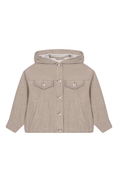 Куртка изо льна и вискозы BRUNELLO CUCINELLI, арт. BL1360459B