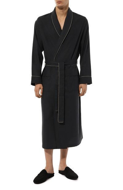 Халат из хлопка и шерсти ZIMMERLI, арт. 4600-75143, фото 2