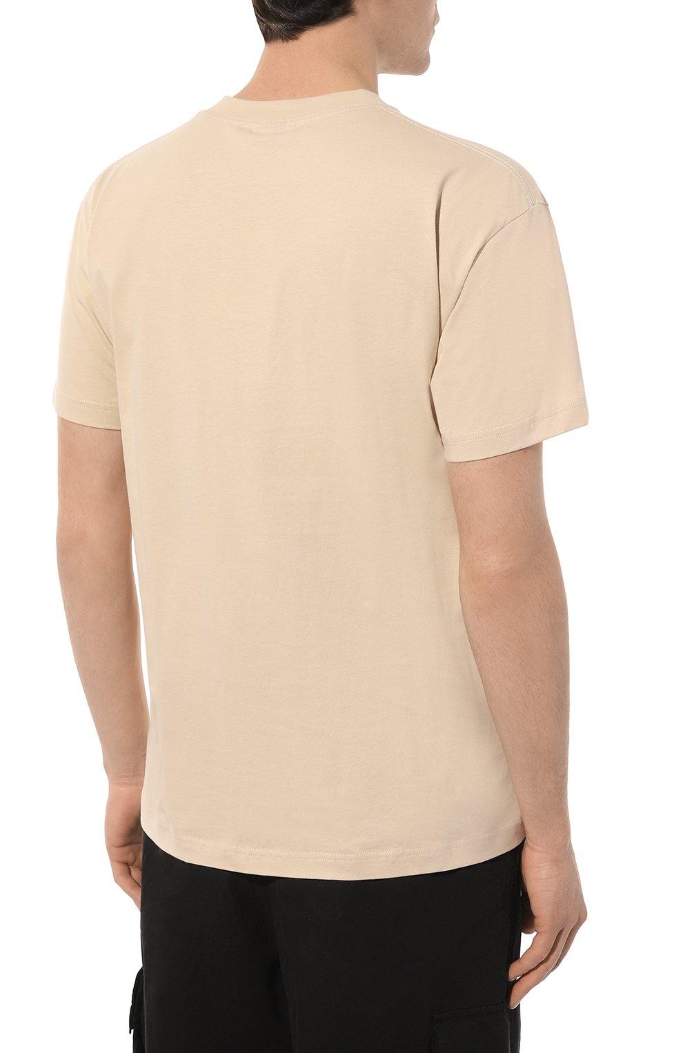 Хлопковая футболка JACQUEMUS бежевого цвета по цене 11350 руб., арт. 21H/216JS207-2480, фото 4 Хлопковая футболка JACQUEMUS, арт. 21H/216JS207-2480, фото 4