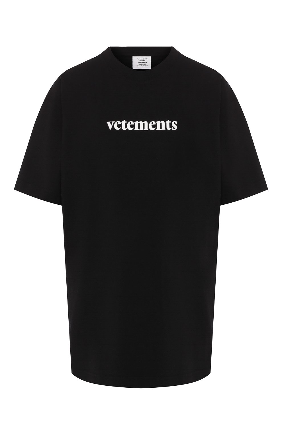 Хлопковая футболка VETEMENTS, арт. SS20TR305 1610/W/BLACK/WHITE, фото 1