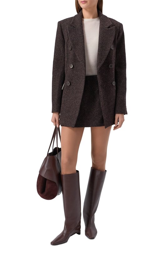 Шерстяная юбка Dice Kayek FW25J403 MRD BROWN Коричневый  FW25J403 MRD BROWN Фото 2