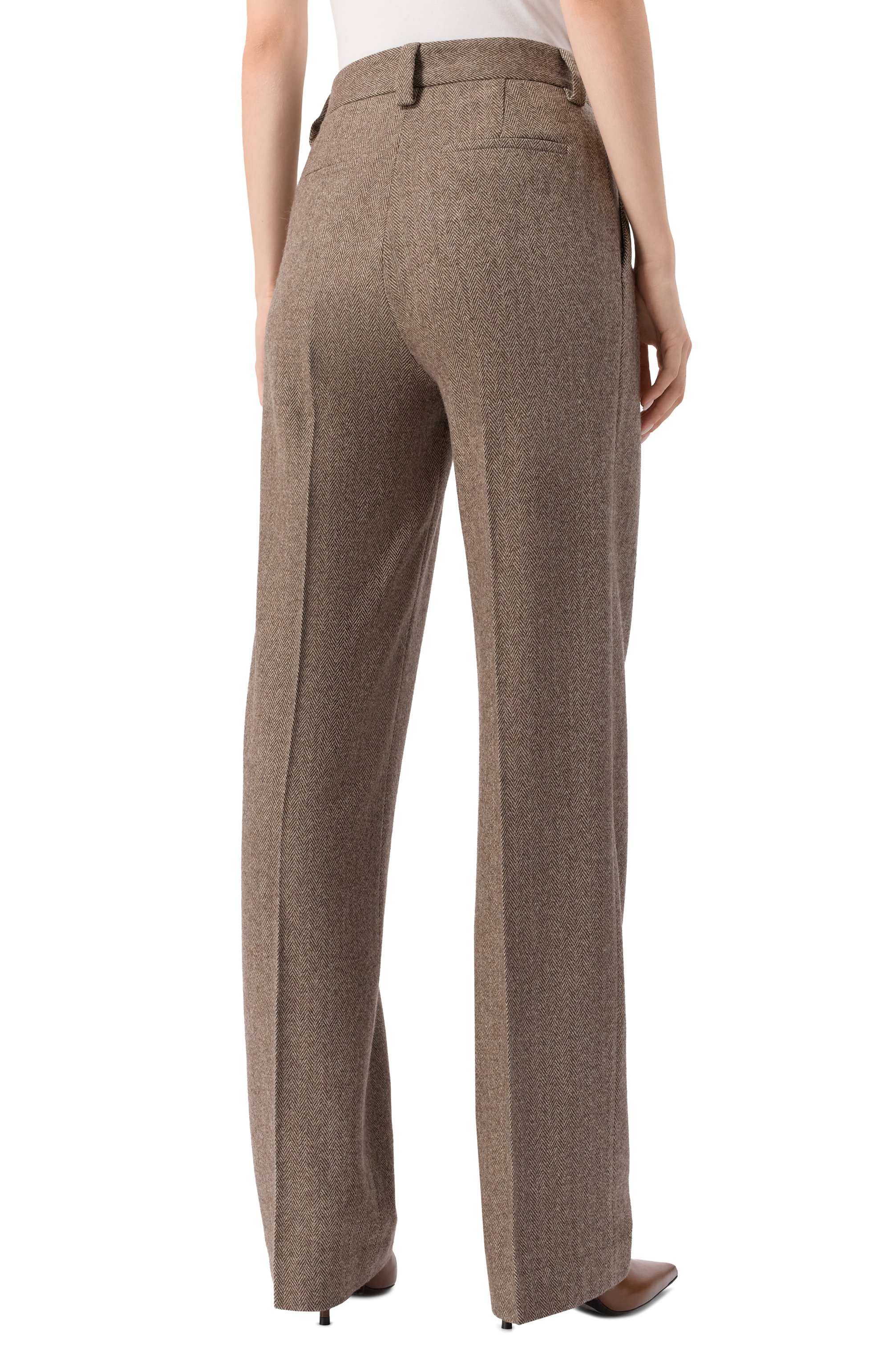 Шерстяные брюки ANTONELLI FIRENZE бежевого цвета по цене 67450 руб., арт. P8136/897C, фото 4 Шерстяные брюки ANTONELLI FIRENZE, арт. P8136/897C, фото 4