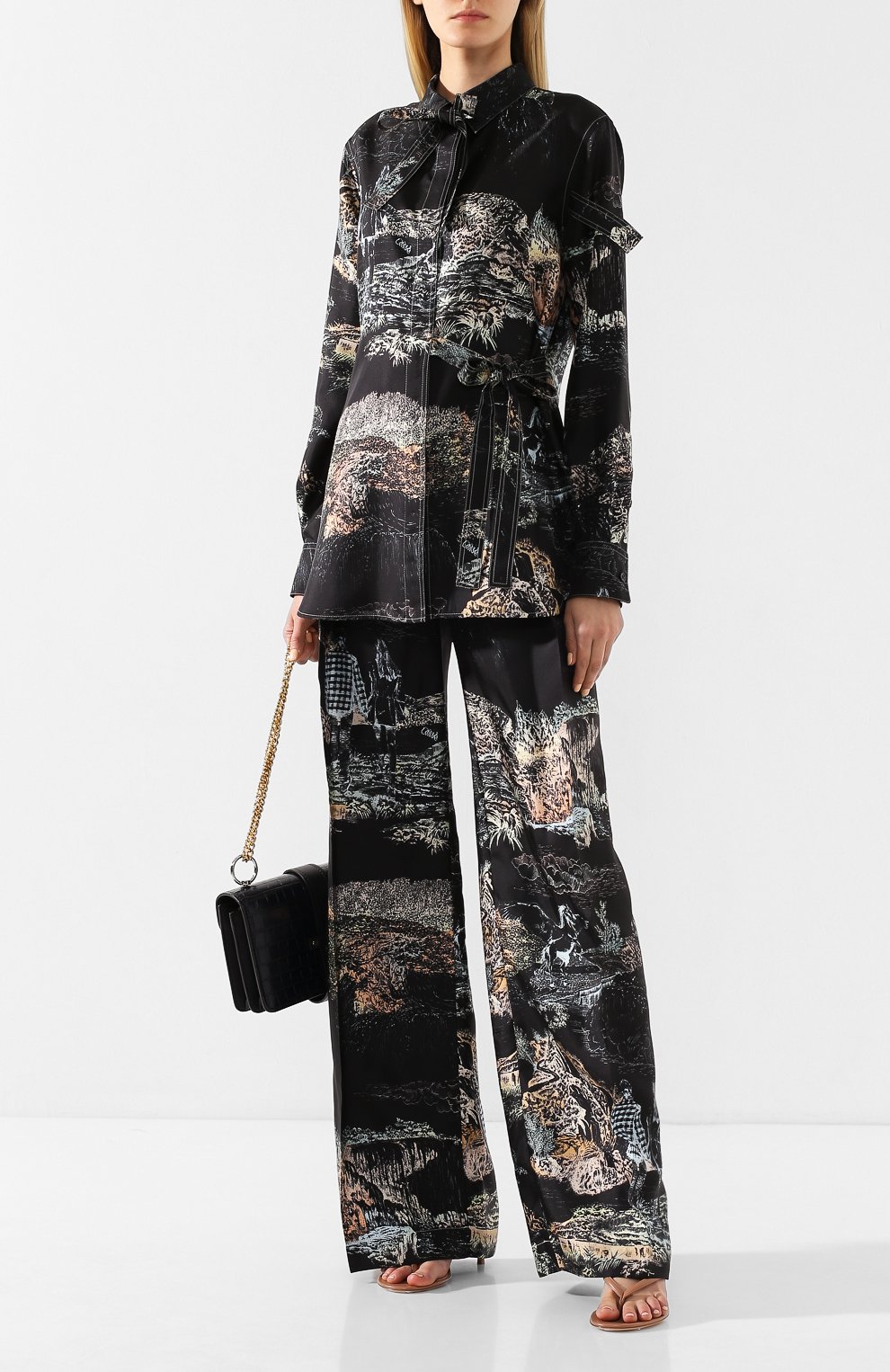 Шелковые брюки CHLOÉ, арт. CHC20SPA68339, фото 2