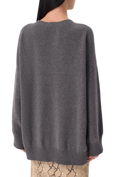 Свитер из шерсти и кашемира ELIE SAAB серого цвета по цене 208000 руб., арт. T0260/CK032, фото 4 Свитер из шерсти и кашемира ELIE SAAB, арт. T0260/CK032, фото 4