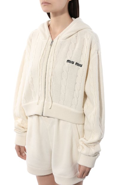 Шерстяной кардиган MIU MIU, арт. MMF525-1ZLF-F0009, фото 3