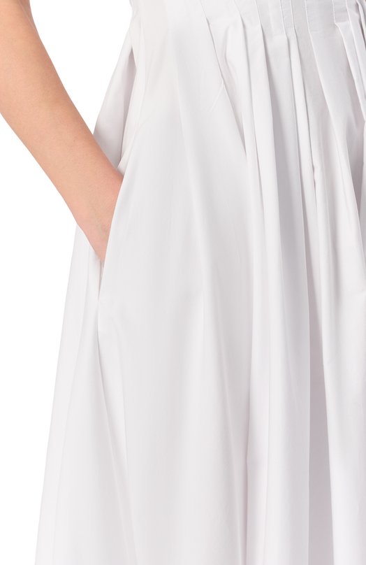Хлопковое платье Sportmax SPXGIR0 Белый  SPXGIR0 Фото 4