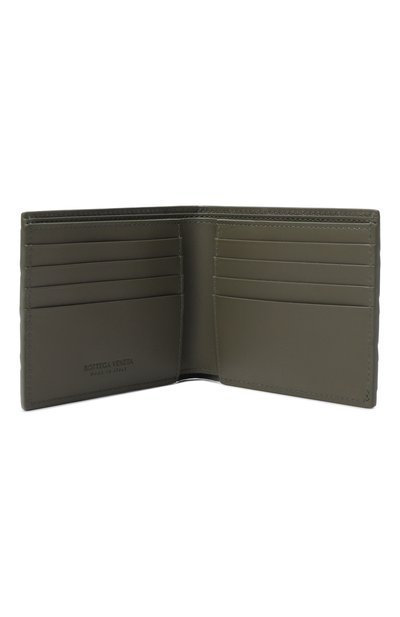 Кожаное портмоне BOTTEGA VENETA хаки цвета по цене 74350 руб., арт. 743211/VCPQ4, фото 3 Кожаное портмоне BOTTEGA VENETA, арт. 743211/VCPQ4, фото 3
