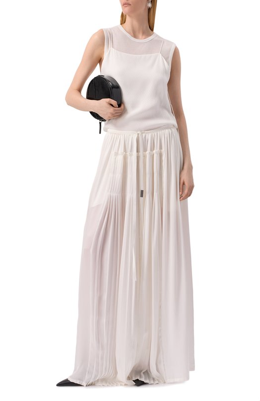 Шелковая юбка Ann Demeulemeester B0012795/FA624 Белый  B0012795/FA624 Фото 2